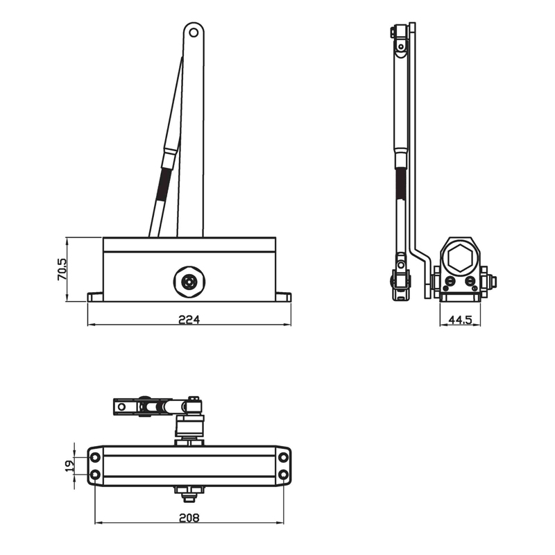 Fire Rated Heavy Duty Door Width 1250 Door Closers
