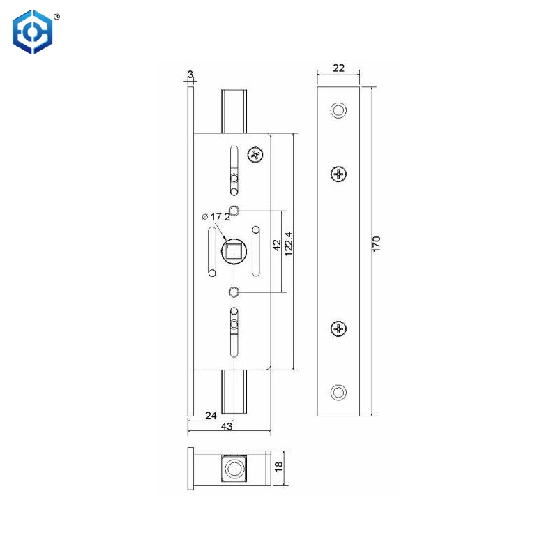 Bifold Door Lock 90 Degree Turn 8mm Rod Lock Accessories