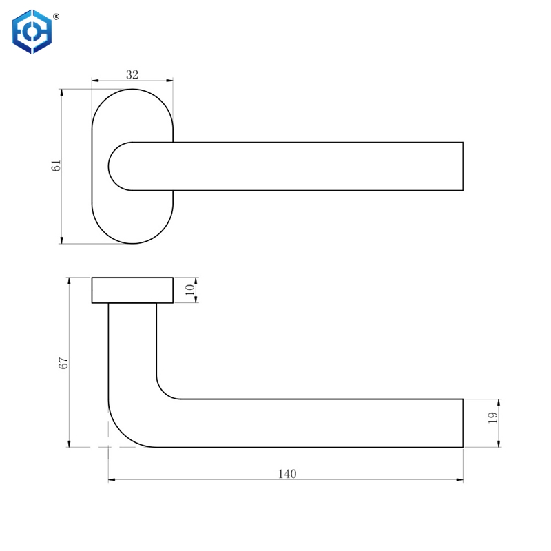 Door Hardware Stainless Steel Interior Door Handle
