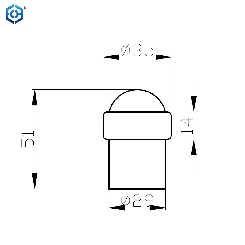 Cylinder Floor Bumper Door Stops