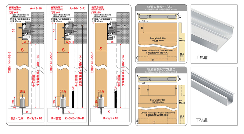 Aluminum Hidden Track Bedroom Interior Narrow Frame Soft Closing Ghost Door System