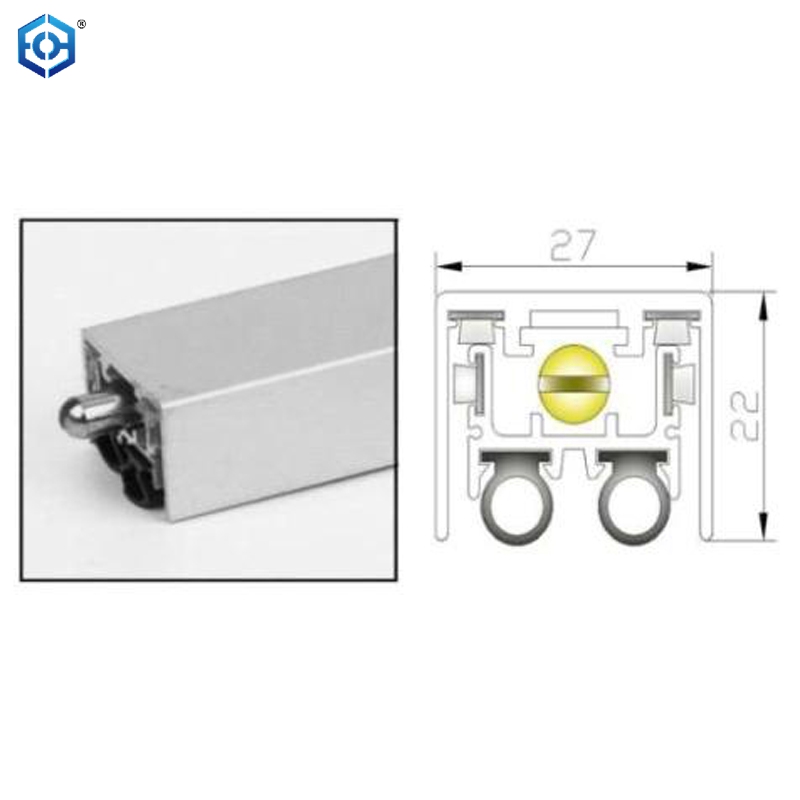 Surface Applied or Semi Mortise Automatic Door Bottom with Dual Nylon Brush Inserts