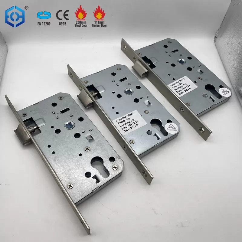 CE  En 12209 Stainless Steel Fire Rated Passage Door Latch Mortise Lock