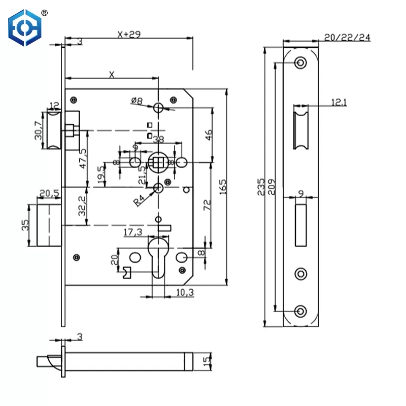 Fire Rated Mortise lock
