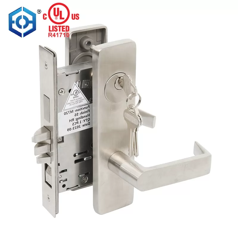 American Standard UL Listed ANSI Entrance American Style Heavy Duty Mortise Door Lock for Apartment Corridor Door Lock