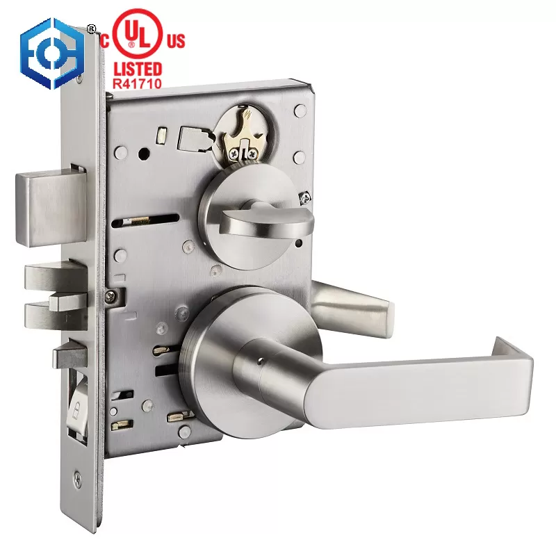 Stainless Steel Solid Handle  American Style UL Approval Heavy Duty Mortise Door Lock