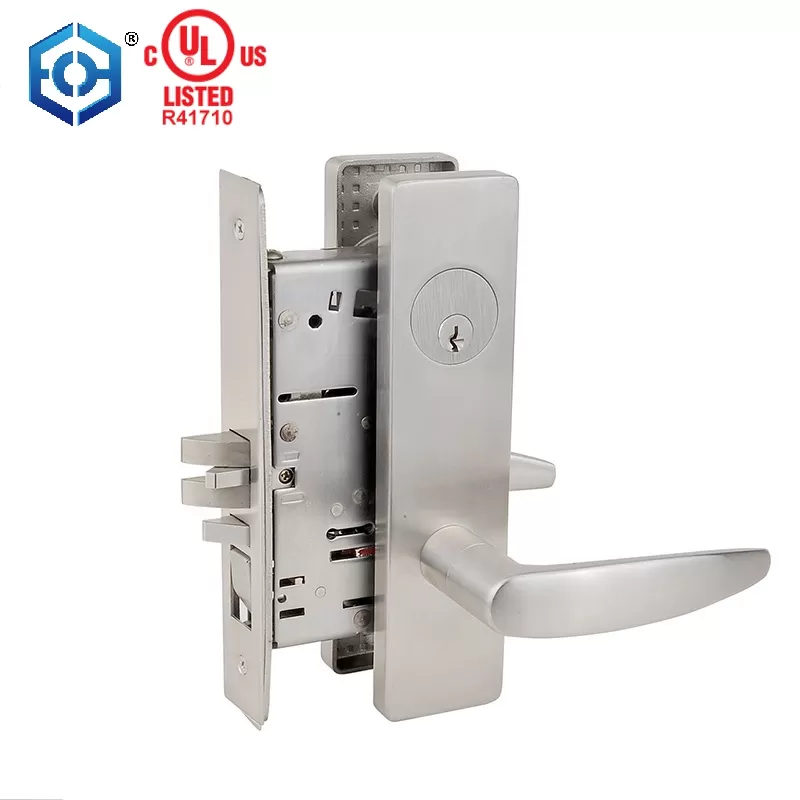 American Style Standard Door Hardware ANSI Hotel Mortise Lock Handle with Lock