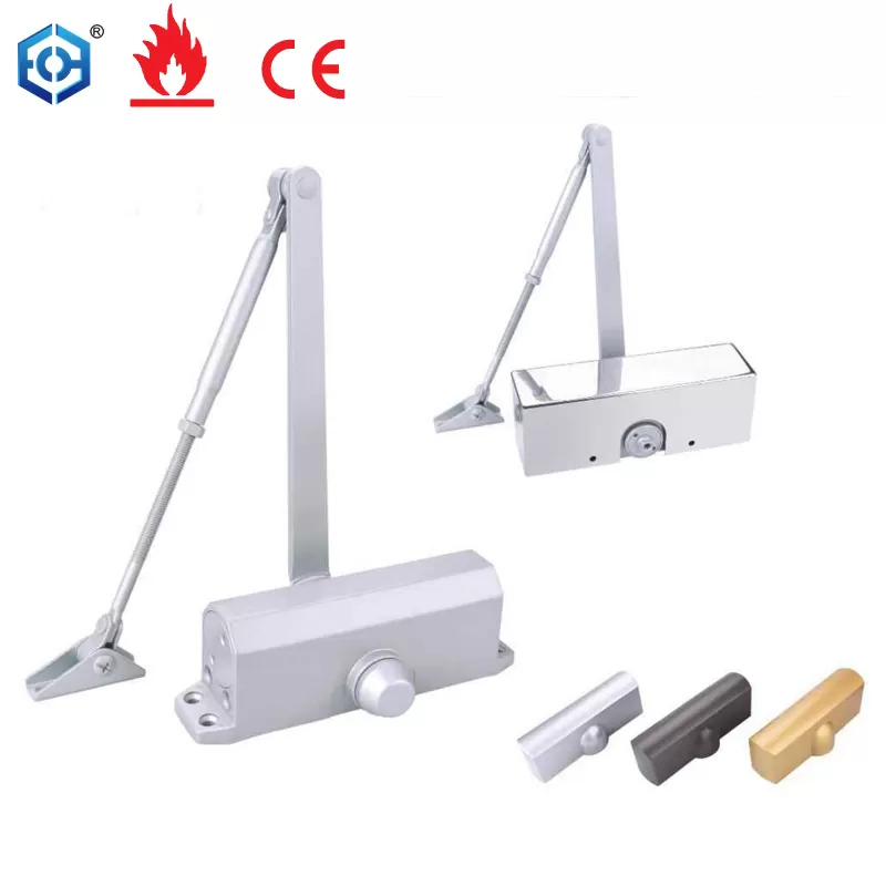 CE Satin Silver Adjustable 3 Hour Fire Rated Overhead Door Closer for Metal Interior Wood Doors