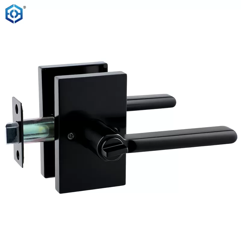 Zinc Alloy Vienna Door Lever Lock with Rectangular Rosette Entry Latch