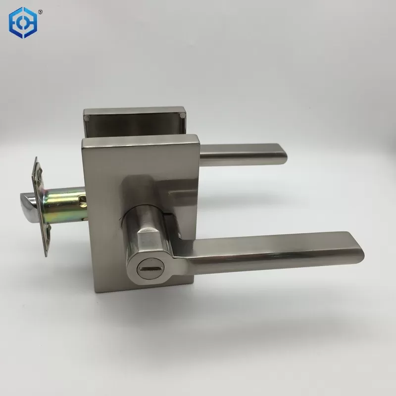 Zinc Alloy Vienna Door Lever Lock with Rectangular Rosette Entry Latch