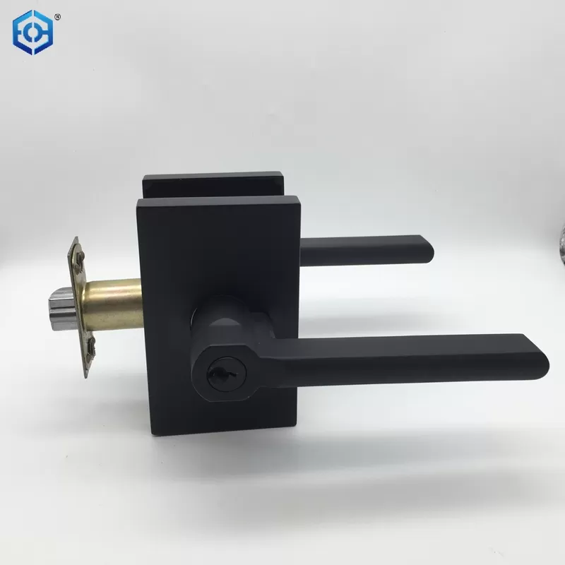 Zinc Alloy Vienna Door Lever Lock with Rectangular Rosette Entry Latch