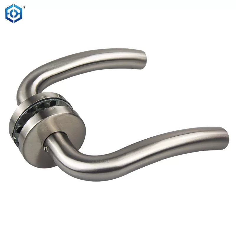Stainless Steel Tube Lever Type Door Handles
