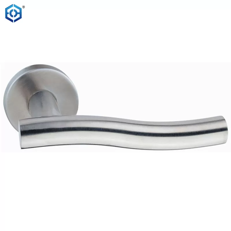 Stainless Steel Lever Handle on Rose