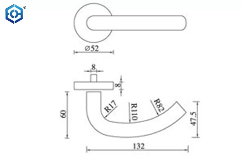 brushed steel door handles