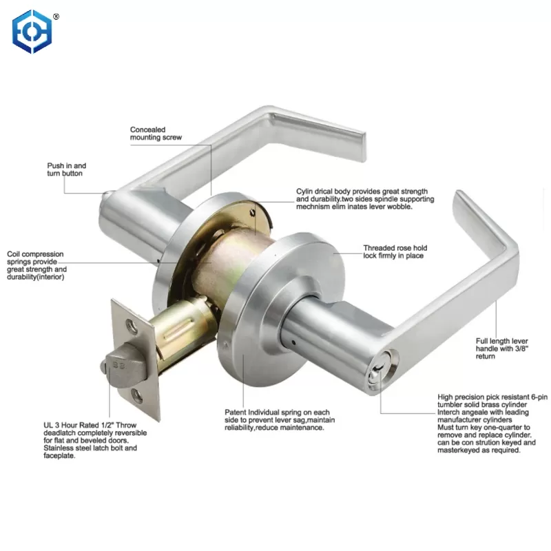 Privacy Satin Nickel ANSI Grade 2 Commercial Door Locks
