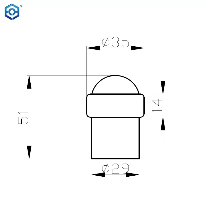 Cylinder Floor Bumper Door Stops