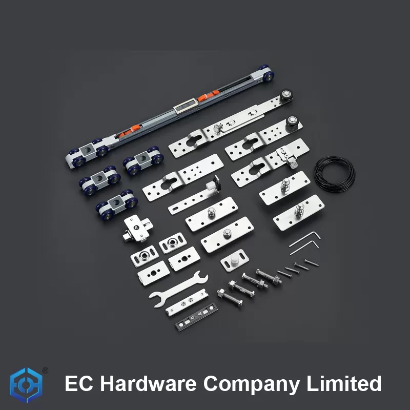 80kg Synchronous Soft Closing Sliding Double Wooden Door System