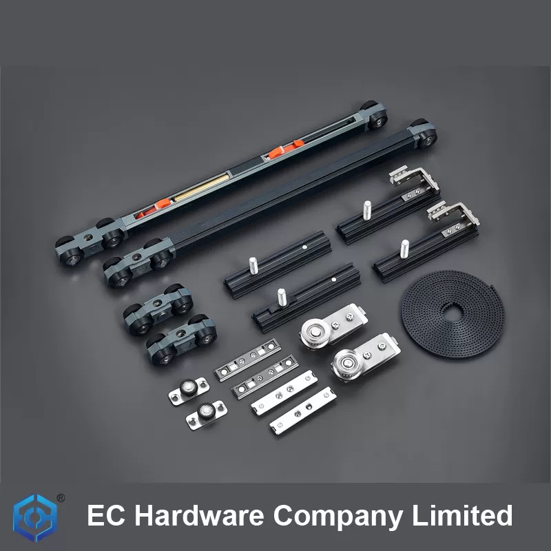 Double Synchronized Extremely Narrow Frame Glass Sliding Door System