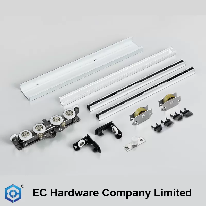 Aluminum Hidden Track Bedroom Interior Narrow Frame Soft Closing Ghost Door System