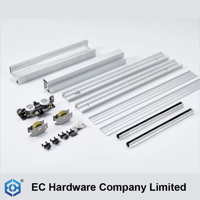 Ghost Sliding Aluminum Frame Door Roller System Concealed Hanging Door System