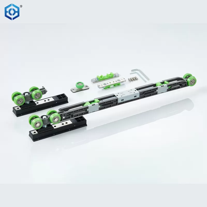 Soft Close Pocket Sliding Aluminum Frame Door System 50kg Load Concealed Door For Single Door Use