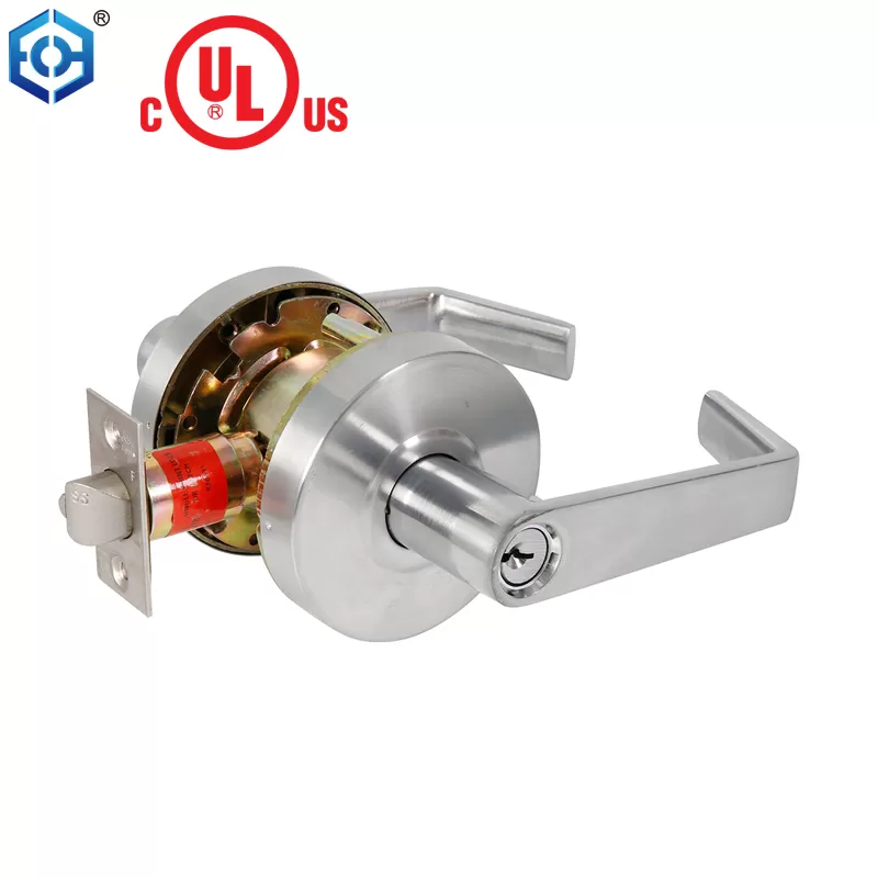 UL 3 Hour Fire Rated Commercial Cylindrical Lever Heavy Duty Non-Handed Grade 2 Door Handle Lock